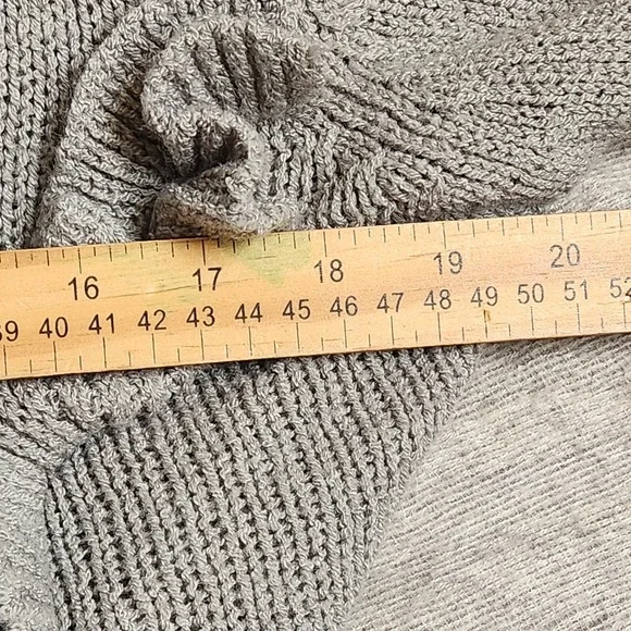 Hendi  Whimsy Y2K Long Cardigan Gray Ruffle Asymmetrical Size M/L Sweater - Picture 7 of 8